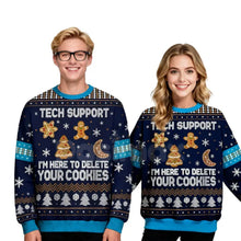 Load image into Gallery viewer, Geeksoutfit Retro Geek Sweater Ugly Christmas Jumper, Crew Neck Long Sleeve Holiday Knitwear for Men & Women