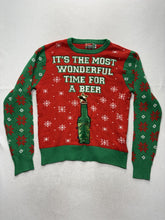 Load image into Gallery viewer, Spencer's Sweater Mens Large Red Green Beer Christmas Ugly Light Up Pullover