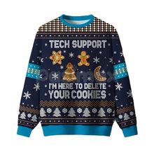 Load image into Gallery viewer, Geeksoutfit Retro Geek Sweater Ugly Christmas Jumper, Crew Neck Long Sleeve Holiday Knitwear for Men & Women