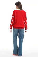 Load image into Gallery viewer, MGparty Women's Ugly Christmas Sweater Light Up Pullover Red Size M