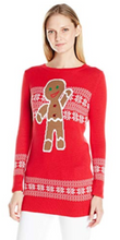 Load image into Gallery viewer, Isabellas Closet Womens Gingerbread On Fair Isle Ugly Christmas Sweater, Medium
