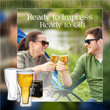 Load image into Gallery viewer, Upside Down Beer Glass โ Funny Novelty Beer Glassware