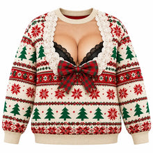 Load image into Gallery viewer, Funny Ugly Christmas Knitted Sweater β Hilarious Holiday Party Jumper, Festive Crewneck Pullover for Men & Women