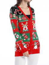 Load image into Gallery viewer, Autumn and winter new sweater jacket women's casual long sleeved Christmas sweater