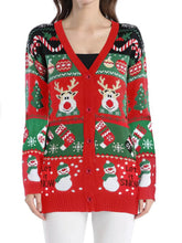 Load image into Gallery viewer, Autumn and winter new sweater jacket women's casual long sleeved Christmas sweater