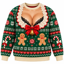 Load image into Gallery viewer, Funny Ugly Christmas Knitted Sweater – Hilarious Holiday Party Jumper, Festive Crewneck Pullover for Men &amp; Women
