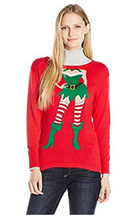 Load image into Gallery viewer, Isabellas Closet Womens Sexy Elf Ugly Christmas Sweater,Size Medium
