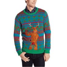 Load image into Gallery viewer, Blizzard Bay Mens Flashy Reindeer Ugly Christmas Sweater ,Size Small

