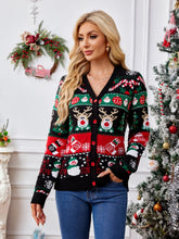 Load image into Gallery viewer, Autumn and winter new sweater jacket women's casual long sleeved Christmas sweater
