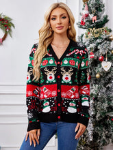 Load image into Gallery viewer, Autumn and winter new sweater jacket women's casual long sleeved Christmas sweater
