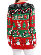 Load image into Gallery viewer, Autumn and winter new sweater jacket women's casual long sleeved Christmas sweater
