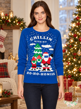 Load image into Gallery viewer, Hybrid Apparel Womens Ho Homies Selfie Holiday Sweater
