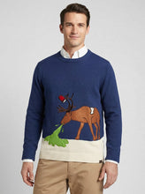 Load image into Gallery viewer, Alex Stevens Mens Reindeer Hangover Ugly Christmas Sweater, Size Small
